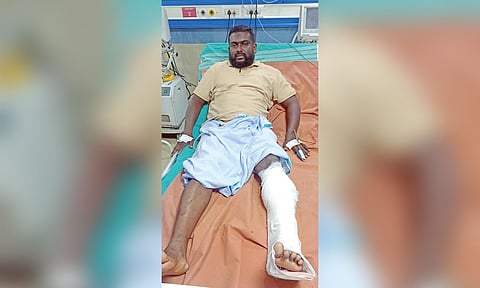 &nbsp;Mohammed Thowfiq suffered a gunshot wound below his left knee on Wednesday