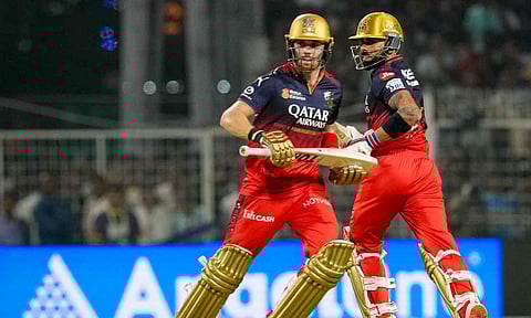 &nbsp;Royal Challengers Bengaluru's Phil Salt and Virat Kohli during the match (PTI)