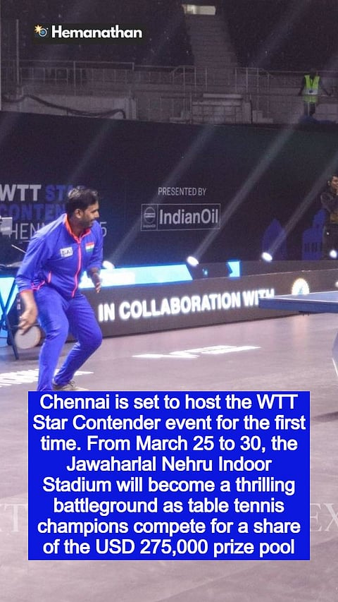SEE PICS: Deputy CM Udhayanidhi Stalin unveils the trophy for the WTT Star Contender 2025 at Jawaharlal Nehru Stadium, Chennai