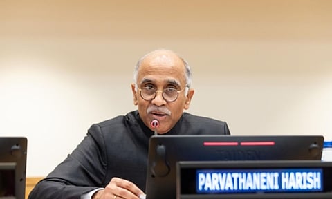 India’s Permanent Representative to the UN Ambassador Parvathaneni Harish (PTI)