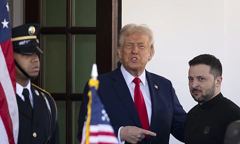 Donald Trump with Volodymyr Zelensky