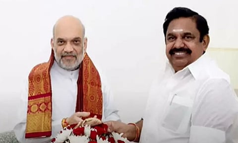 Edappadi K Palaniswami with Amit Shah