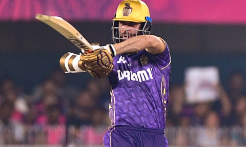 Kolkata Knight Riders' batter Moeen Ali plays a shot (PTI)
