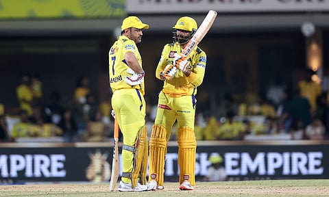 MS Dhoni and Ravindra Jadeja (Photo: X-@IPL)