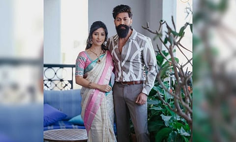 Actor Yash and his wife Radhika Pandit (IANS)