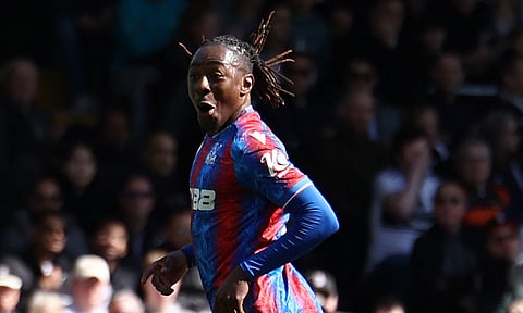 Eberechi Eze celebrates after scoring against Fulham