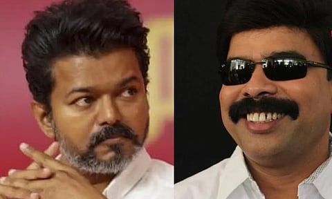 TVK leader Vijay; actor 'Powerstar' Srinivasan