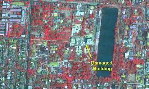 Aerial view of Myanmar after earthquake (ISRO)