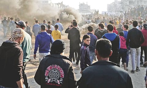 Visual from the border of Israel and Gaza city&nbsp;