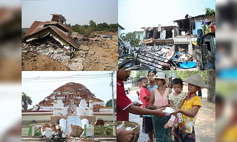 Visuals from Myanmar earthquake spots