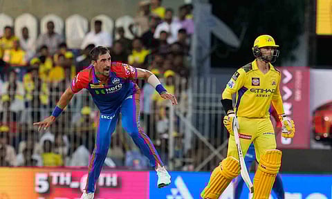Mitchell Starc during the match (PTI)&nbsp;