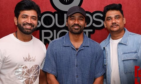 L to R: Arun Vijay, Dhanush, Sam CS