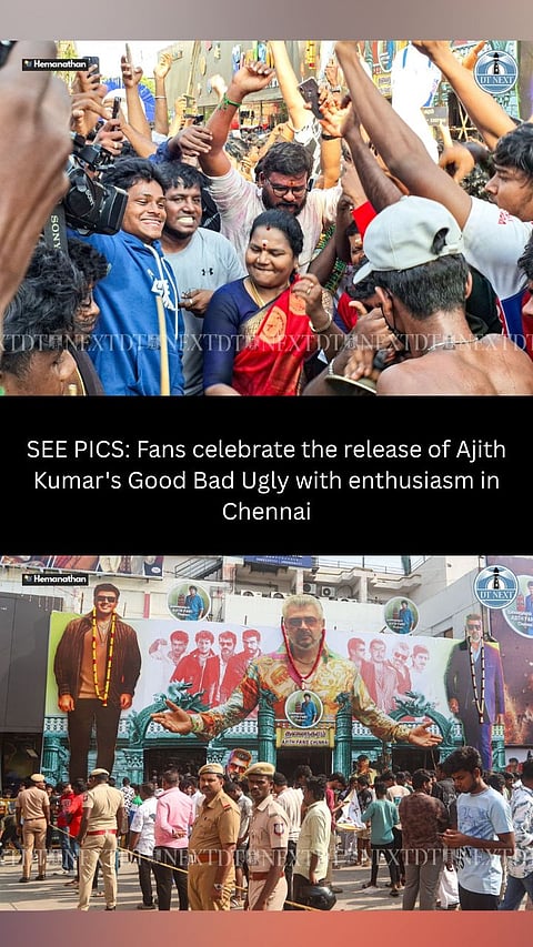 SEE PICS: Fans celebrate the release of Ajith Kumar's Good Bad Ugly with enthusiasm in Chennai
