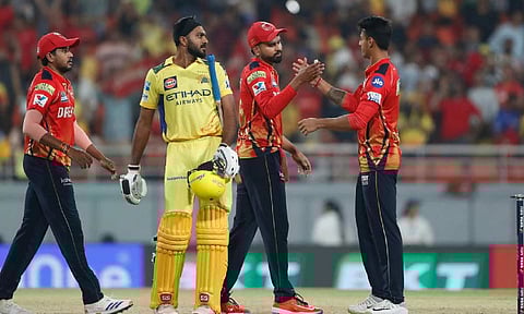 Punjab Kings' captain Shreyas Iyer, Vikay Shankar (AP Photo)
