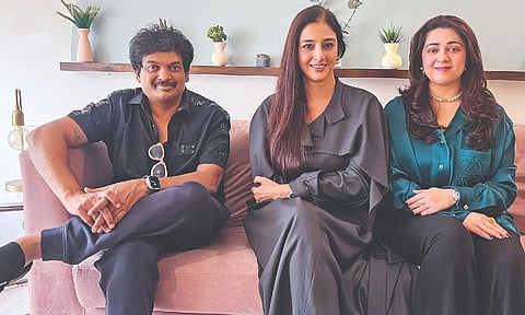 Director Puri Jagannadh with Tabu and Charmme Kaur