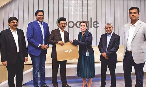 Tamil Nadu Chief Minister MK Stalin at Google office&nbsp;