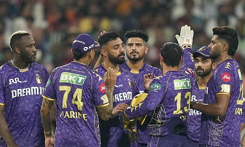 Still of KKR players during a match in IPL 2025 (PTI)