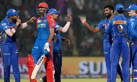 Visuals from the MI vs DC match on April 13, 2025 (PTI)