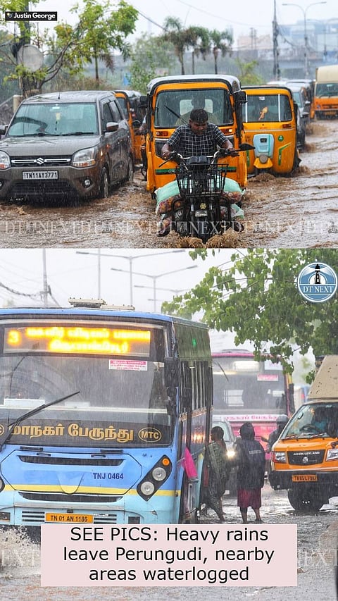 SEE PICS: Heavy rains leave Perungudi, nearby areas waterlogged