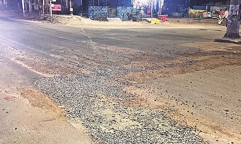 MTH Road towards Ambattur in bad shape&nbsp;