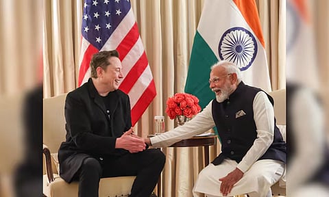 Elon Musk and PM Modi (PTI)