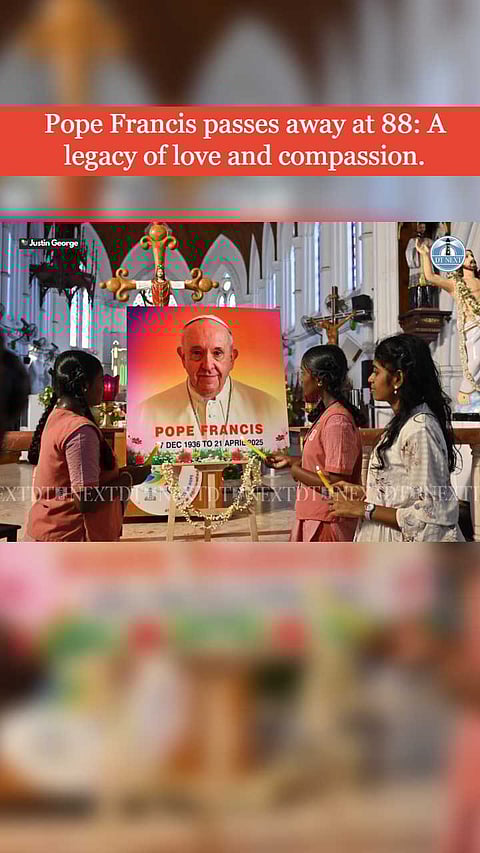 Pope Francis passes away at 88: A legacy of love and compassion.