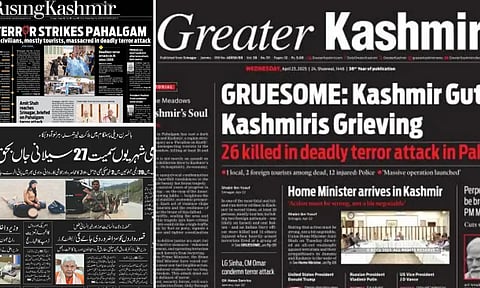 Kashmir newspapers print front page black to protest Pahalgam terror attack (PTI)