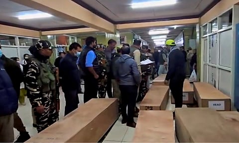 Mortal remains of Pahalgam terrorist attack victims being identified at a hospital morgue in Srinagar (PTI)