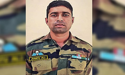 Havildar Jhantu Ali Shaikh of the Indian Army, who was killed in an encounter between security forces and terrorists during a search operation in Udhampur district, Jammu and Kashmir on Thursday (PTI)&nbsp;
