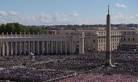 Still from the funeral of Pope Francis