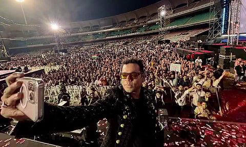 AR Rahman posts selfie with fans after 'The Wonderment Tour' show, joined by Dhanush on stage