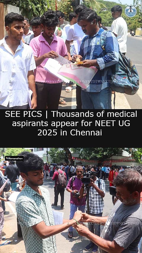 SEE PICS | Thousands of medical aspirants appear for NEET UG 2025 in Chennai