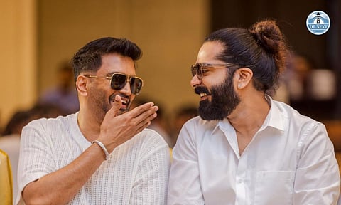 &nbsp;Actor Silambarasan with Santhanam&nbsp;