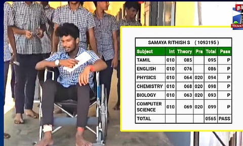 Class 12 results: TN student who wrote exam from ambulance scores 94%