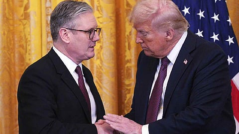 Britain's Prime Minister Keir Starmer and US President Donald Trump