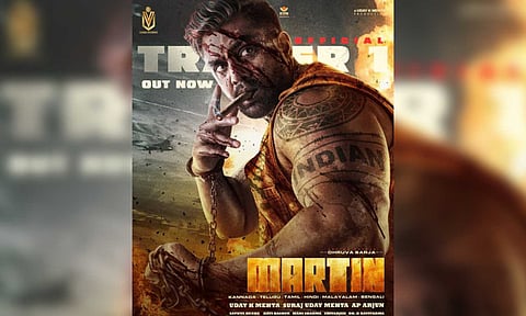 actor Dhruva Sarja's film 'Martin' poster (IANS)