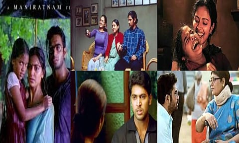 (Clockwise) Kannathil Muthamittal, Raam, Amma kannaku, Pichaikkaran, M Kumaran S/O Mahalakshmi
