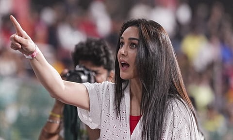 Preity Zinta expressed her gratitude to the people who were present in Dharamshala stadium for not panicking. (PTI)