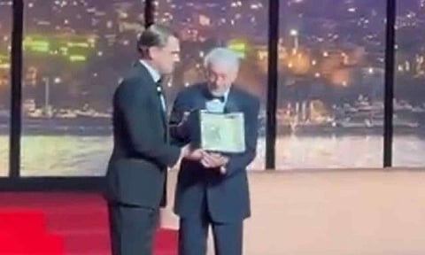 Leonardo DiCaprio presents Robert De Niro with honorary Palme d'Or for Lifetime Achievement (ANI)