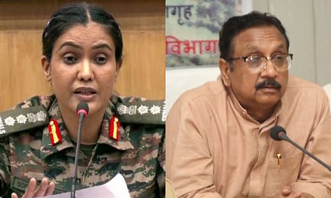 (L-R) Colonel Sofiya Qureshi; Cabinet Minister Kunwar Vijay Shah =