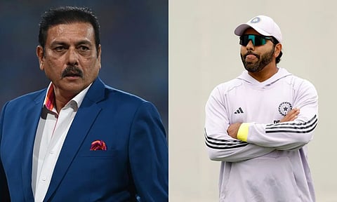 Ravi Shastri and Rohit Sharma (PTI)