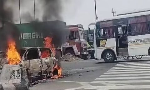 Visual from the spot (Thanthi TV)