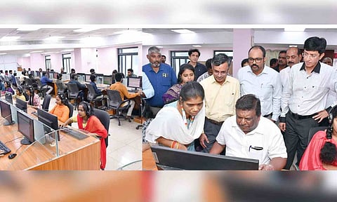 Minister SS Sivasankar reviews actions taken on complaints received from consumers at ‘Minnagam’ (File photo)