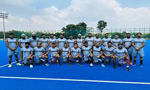 Hockey India team at the training camp