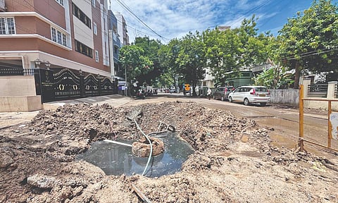 Repair works damage pipeline, caused gas leak in Anna Nagar