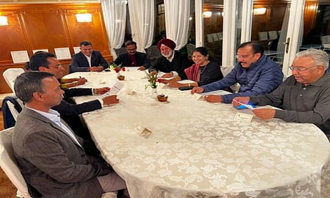 The all-party parliamentary delegation led by DMK MP Kanimozhi Karunanidhi in Slovenia (IANS)