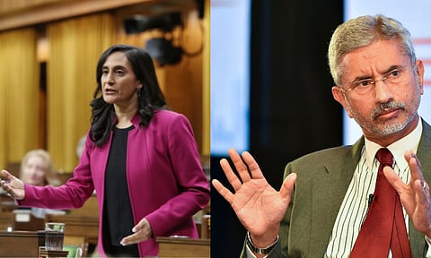 Canadian foreign minister Anita Anand (IANS) and External Affairs Minister S Jaishankar (PTI)