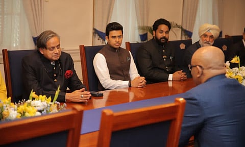 Shashi Tharoor led delegation in Guyana (X/ @IndiainGuyana)