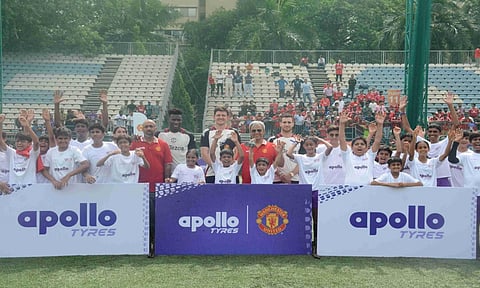 Man Utd players launch grassroots event in India