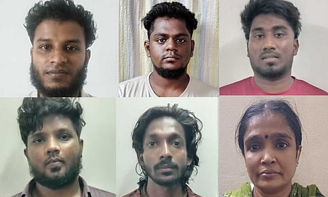 (Top: L-R) Mohammed Ali, Mohammed Azhar, Riyas Khan; (Bottom: L-R) Parvez Hussain, Abbas Ali Meena